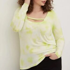 Torrid Lovesick -Top 00X 0X 1X 2X 3X 4X Tie Dye Long Sleeve Super Soft Tee Shirt